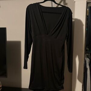 Chic Black Long Sleeve Dress